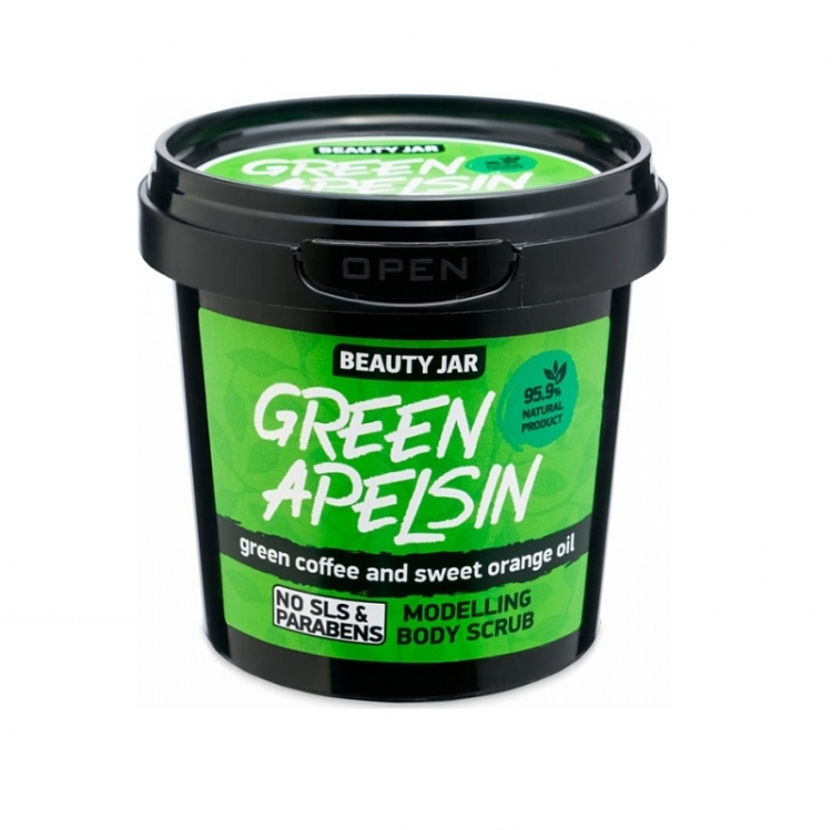 Beauty Jar Body Scrub με Πράσινο Καφέ