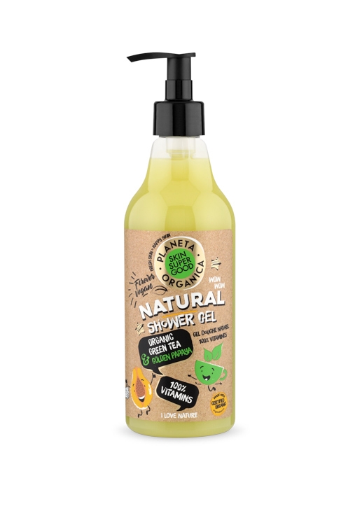 Planeta Organica Natural Shower Gel Organic Green Tea & Golden Papaya